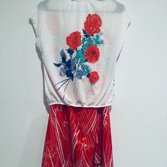 VINTAGE CURATED OUTFIT SKIRT & TOP WOMEN’S SZ SMALL COTTAGECORE GRANNYCORE - Picture 8 of 10